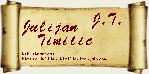 Julijan Timilić vizit kartica